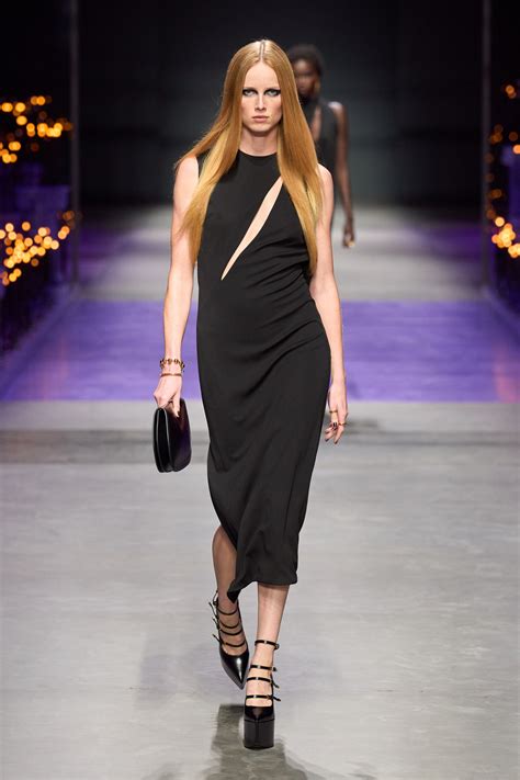 versace runway dress